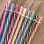 Spot 6-Color Mixed Color Band Straight Straw Disposable Threaded Straw Transparent Striped Pp Plastic Hard Straw with Buckle