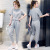 2022 Summer New Sports Style Suit Women's Korean-Style Loose Large Size Fashion Casual Short-Sleeved Cropped Pants Two-Piece Suit