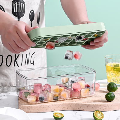 New Home Clear with Cover Ice Cube Ice Box Edible Silicon Ice Tray Ice Cube Mold Lazy Circular Ice Cube Ice Tray