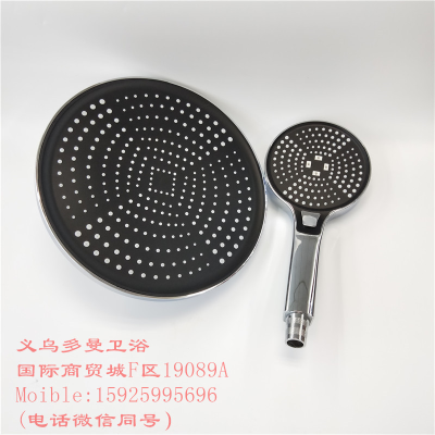 Wholesale Sanitary Ware Top Shower Head Handheld Black Plastic Bath Nozzle