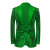 Cross-Border Hot Sale Men's Suit Solid Color Fashion Sequined Slim-Fit Long-Sleeved Youth Green Fruit Collar Casual Suit Jacket