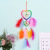 Creative Home Decoration Dreamcatcher White Fluff Color Fluff round Love Double Ring Dreamcatcher Wall Decoration Wholesale