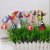 7cm Single Layer Butterfly Garden Plug-in Decorative Crafts Flower Holder Floor Outlet