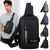 Bag Shoulder Bag Fashion Brand Large-Capacity Backpack New Men's Charging Business Casual Multifunctional Chest Bag Men