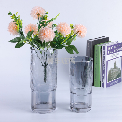 65593Factory Direct Supply Crystal Glass Vase Hydroponic Lily Rich Bamboo Flower Vase Home Living Room Decorations Creative Ornaments