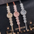 Cross-Border Starry Bracelet Watch Fashion Casual Set Steel Belt Watch Rhinestone Alloy Watch Women's Watch Quartz