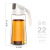 Lebo Lebo Meizi Large Capacity Glass Dust-Proof Leak-Proof Oil Pot Automatic Lid-Opening Oil Bottle Seasoning Bottle 