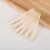 Huilong Disposable Wool Bamboo Fruit Fork Home Use and Commercial Use Bamboo Stick Cake Dessert Small Fork 90 Pieces a Box
