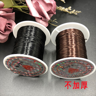 Professional Invisible Seamless Hair Extension Wire Crystal Cable Hair Extension Special High Elastic Crystal Beaded Wire Bracelet String Elastic