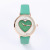 2022 New Women's Personalized Love Belt Watch Heart-Shaped Pattern Quartz Watch Student Watch Factory Wholesale