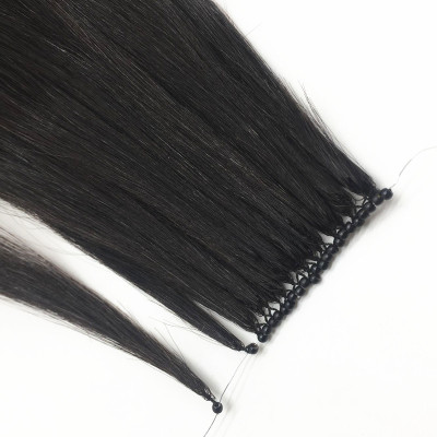 Factory Direct Sales Silicone Buckle 8D Feather Hair Extension Real Hair Micro Weaving 8D Buckle Hair Extension Can Be Repeated by Yourself