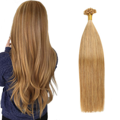 Jiamesi Wig Human Hair Hair Body Weave #27 Real Person Nail Human Hair Extension 50G/100 Bunch AliExpress