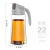 Lebo Lebo Meizi Large Capacity Glass Dust-Proof Leak-Proof Oil Pot Automatic Lid-Opening Oil Bottle Seasoning Bottle 