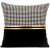 Simple and Light Luxury Sample Room Lumbar Support Pillow Pillow Cushion Black and White Houndstooth Golden Car Leather Strap Stitching Black Velvet