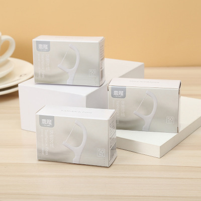 Portable Toothpick Cleaning Disposable Dental Floss HL-1130 Huilong 50 Boxed Toothpick Dental Floss Family