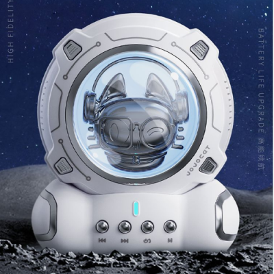 Astronaut Bluetooth Speaker Space Meow Household Portable Desktop Decoration Small Night Lamp Gift Card Small Speaker