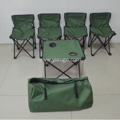 Solid Color Medium One-Piece Five-Piece Beach Fishing Outdoor Portable Camping Oxford Cloth Leisure Chair