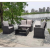 New Luxury Rattan Sofa Four-Piece Glass Table and Chair Leisure Balcony Garden Garden Rattan Suit