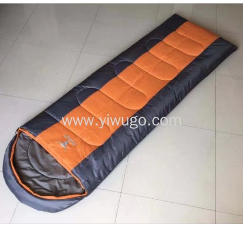 1.3kg Stitching Thickened Two Sides Vertical Color Matching Mutual Matching Adult Envelope Couple Hooded Sleeping Bag
