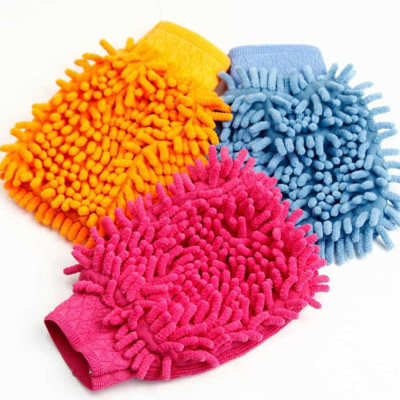 Factory Direct Sales Gas Car Supplies Cleaning Gloves Car Washing Gloves Coral Fleece Car Wash Gloves Wholesale Two Yuan Supply