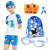 Jiehu Children's Swimsuit Boys and Girls Swimming Cap Swimming Goggles Seven-Piece One Piece Dropshipping Jh1890 Children's Swimsuit Set