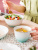 Camellia Plate Ceramic Rice Bowl Microwaveable Oven Rice Bowl Household Ins Style Tableware