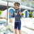 Children's Swimsuit Boy's Swimsuit Swimming Trunks Split Swimsuit Long Sleeve Sunscreen 9815 Two-Piece Set Student Swimsuit