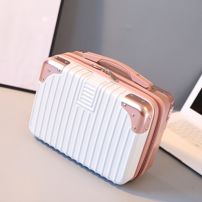 Supply Suitcase Women's Small 14-Inch Cosmetic Case Light and Portable Luggage and Suitcase Korean Foreign Trade New
