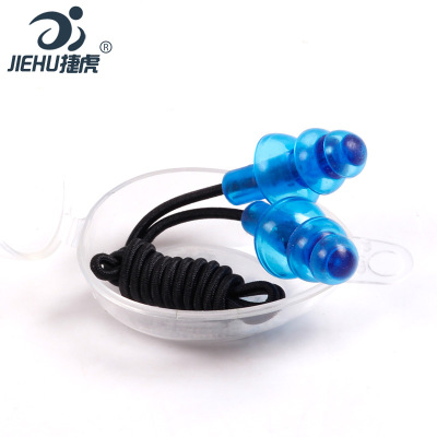 with Rope Earplugs Silicone Swimming Earplugs High-End Tether Elastic Swimming Earplugs Soft Silicone Earplugs Wholesale