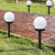 Outdoor Waterproof Solar round Globe-Shaped Plug-in Floor Lawn Lamp Beautiful Decorative Lighting Courtyard Garden Ground Plugged Light