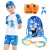 Jiehu Children's Swimsuit Boys and Girls Swimming Cap Swimming Goggles Seven-Piece One Piece Dropshipping Jh1890 Children's Swimsuit Set