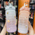 Creative Large Capacity Plastic Cup Bounce Cover Outdoor Frosted Sports Water Bottle Gradient Color Sports Bottle with Scale Cup