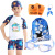 Jiehu Children's Swimsuit Boys and Girls Swimming Cap Swimming Goggles Seven-Piece One Piece Dropshipping Jh1890 Children's Swimsuit Set