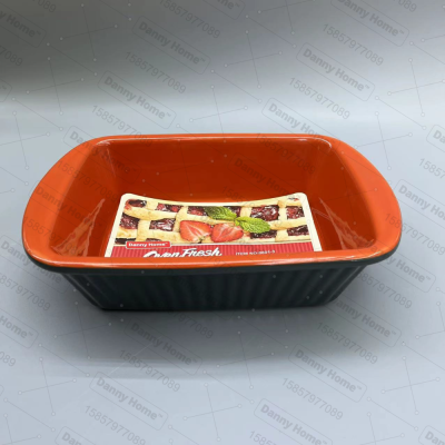 Ceramic Ceramic Plate Ceramic Ovenware Cake Plate Food Tray High Temperature Plate Factory Direct Wholesale