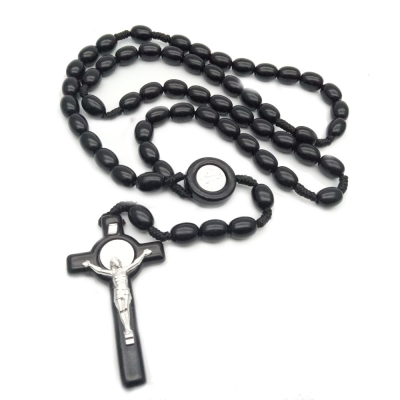Religious Supply 8 * 10cm Cross Rosary Necklace Wholesale