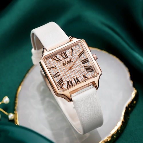 New Women‘s Belt Square Roman Dial Quartz Watch Fashion Trend Women‘s Watch Spot One-Piece Delivery 
