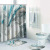 Amazon 3D Digital Printing Shower Curtain Thickened Waterproof Bathroom Curtain Marble Series Bathroom Shower Curtain