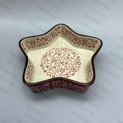 Baking Tray Ceramic Ovenware Plate XINGX Baking Tray Snack Dish Fruit Plate Restaurant Plate Household Plate