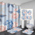 Digital Printing Waterproof Dacron Flower Series Shower Curtain Set Three-Piece Set Four-Piece Set