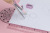 High-End Fashion Blue Pink Iron Box Compasses Ruler Set, Standard Student Exam Compasses Ruler Math Set,