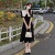 High-Grade Doll Collar Dress for Women 2022 Summer New French Style Covering Belly Thin Gentle Mid-Length Dress