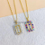 Ornament Europe and America Cross Border Necklace Female Personality Creative Clavicle Chain Niche Full Rhinestone Zircon