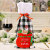 New Christmas Decoration Christmas Red Wine Bottle Bag Christmas Red Black Plaid Embroidery Bottle Cover Dining-Table Decoration