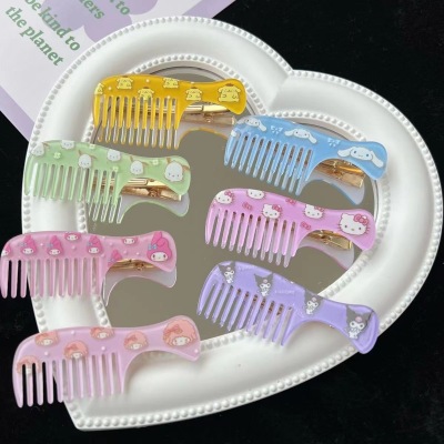 Sanrio Small Comb Barrettes Xiaohongshu Same Style Cute Girl Heart Bang Clip Broken Hair Organize Fantastic Headdress