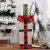 Christmas Decoration Supplies Linen Bell Lapel Bottle Cover Black and White Plaid Wine Sleeve Wine Gift Box Wine Sleeve Wine Bottle Bag
