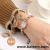 Korean Style Stylish Colored Diamond Small Bracelet Watch Women's Imitation Pearl Series Alloy Elegant Bracelet Women's Watch Quartz