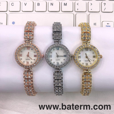 Korean Style Affordable Luxury Fashion Niche Diamond-Embedded Women's Bracelet Watch Refined Grace Roman Digital Women's Watch Student's Watch Fashion
