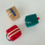 Canvas Small Square Bag Contrast Colors Wiht Red and Green Cosmetic Bag Mini Lipstick Coin Purse Solid Color Student