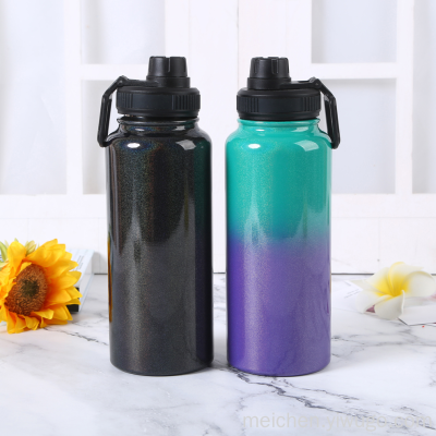 Gradient Colorful Spray Texture Space Pot Star Cup Girdle Hanging Buckle Design Portable Thermos Cup Gift Cup Cup