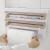 Multifunctional Plastic Wrap Cutter Wall Hanging Kitchen Towel Rack Slip Knife Type Tin Foil Cutter Box Storage Rack